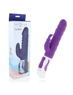 INTENSE BOBBLE VIBRADOR ROTADOR SILICONA LILA 2
