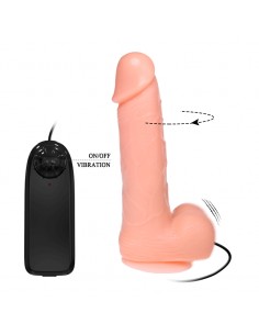 BAILE DONG DILDO REALISTICO VIBRACION Y ROTACION 20 CM